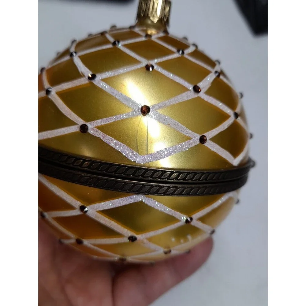 Mostowski Blown Glass Christmas Ornament Komozja Hinged  Read**